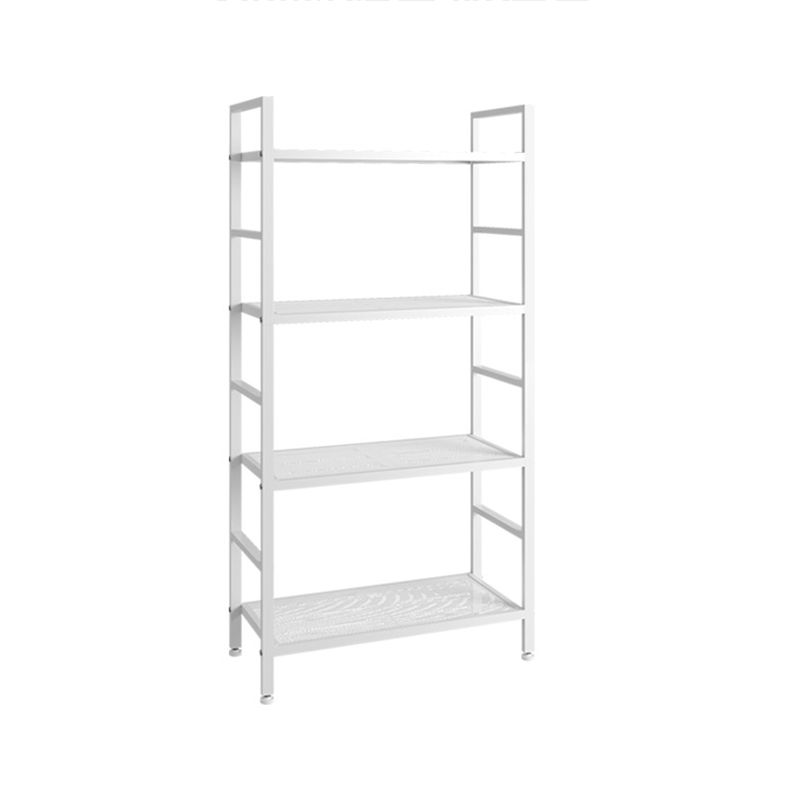Modern White/Grey Metal Bookshelf Standard Vertical Open Shelf Bookcase