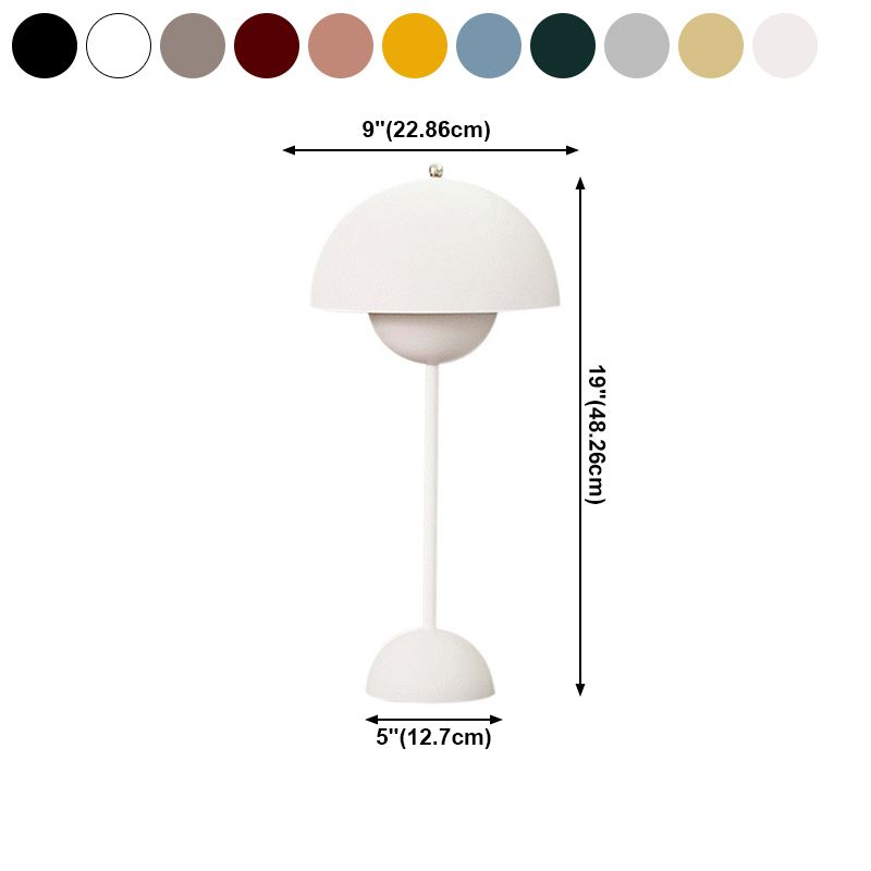 Metal Flower Shape Table Lamp Modern Style Colorful Table Lamp for Bedroom