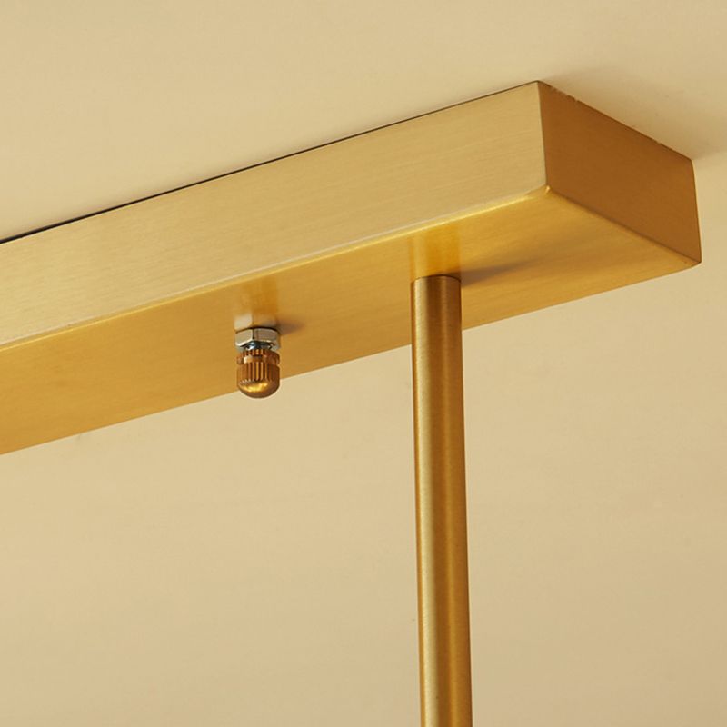 Nordic Simple Modern Light Luxury Style LED Island Chandelier Light for Dining Room Living Room