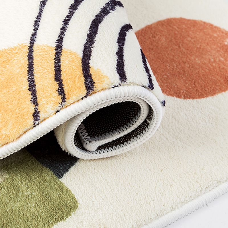 Wittint woondecoratietapijt Minimalistisch kleurblok-vloerkleed Polyester met vlekbestendig vloerkleed