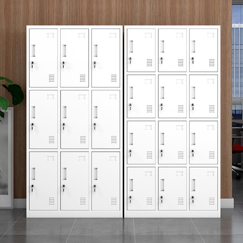 White Metal Wardrobe Armoire Contemporary Hinged Wardrobe Cabinet