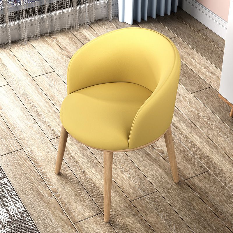 Glam Style Parsons Arm Chair Indoor Dining Chair with Metal Base