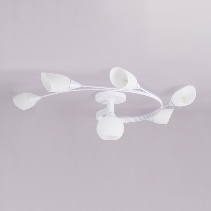 Luminaires encastrés en verre à cône contemporain pour salon