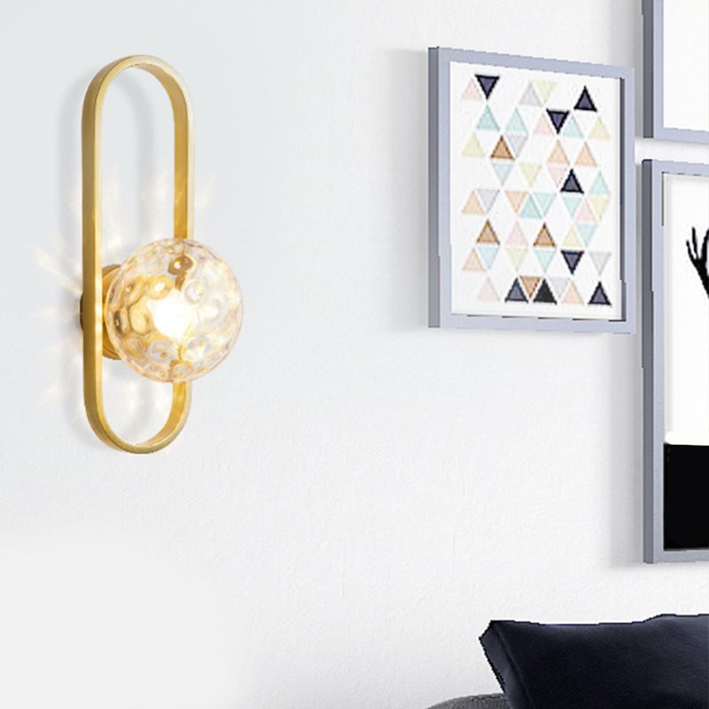 Modernist Wall Sconce Globe Glass Sconce Lighting for Bedroom