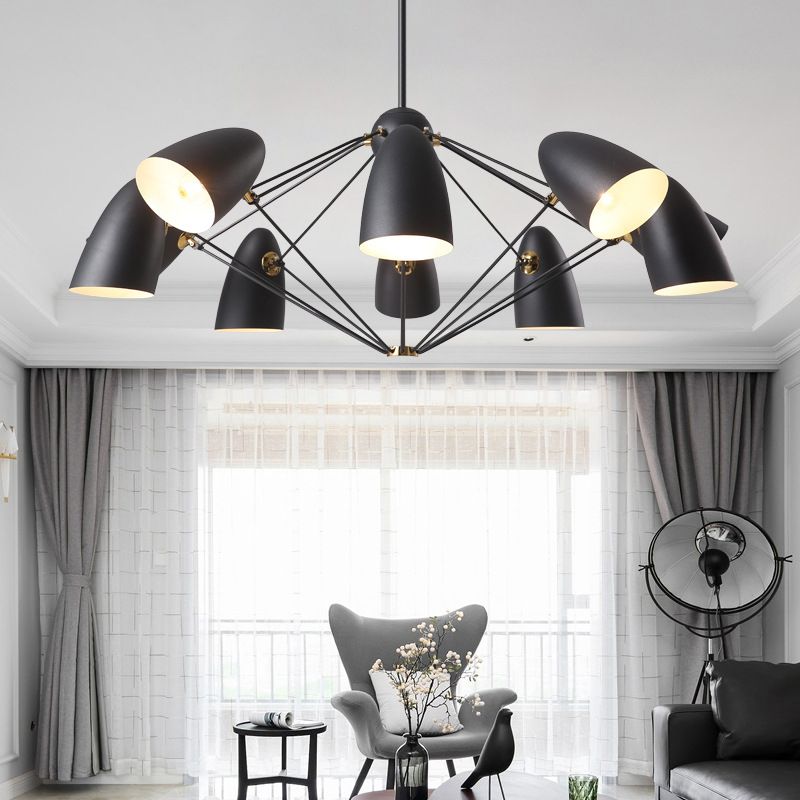 Modern Style Chandelier Pendant Light Shaded Pendant Chandelier with Metal Shade