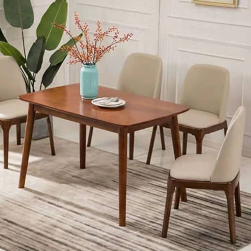 Eigentijdse eetkamerstoelen eetstoelen met armloze zijstoelen met houten benen