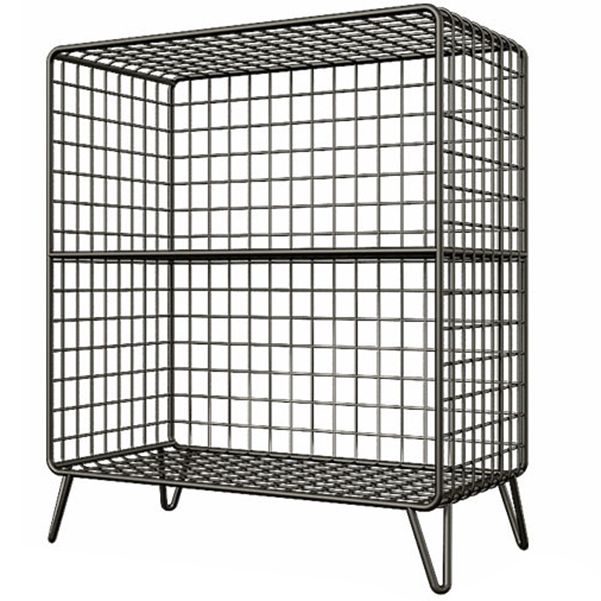 Modern Style Standard Bookcase Metal Closed Back Bookshelf for Home