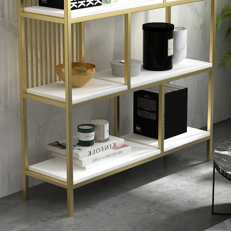 Modern Metel Bookcase Gold Etagere Bookshelf for Living Room 70.9" H X 11.8" W