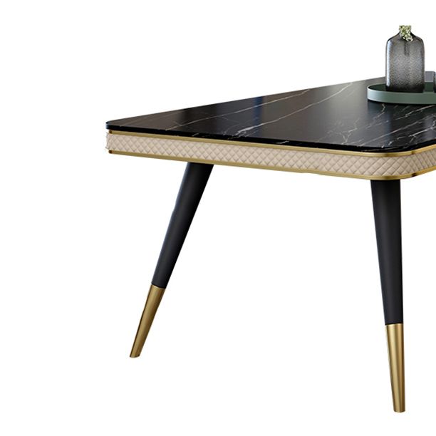 Modern Rectangle 1/4/5/6/7 Pieces Dining Table Set Black Legs Indoor Dinette Set