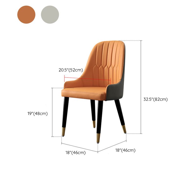 Glam Kitchen Dining Chairs Upholstered Side Chairs with Wood Legs