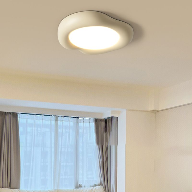 Nordic Style Ceiling Light Fixture Resin LED Flush Mount for Bedroom