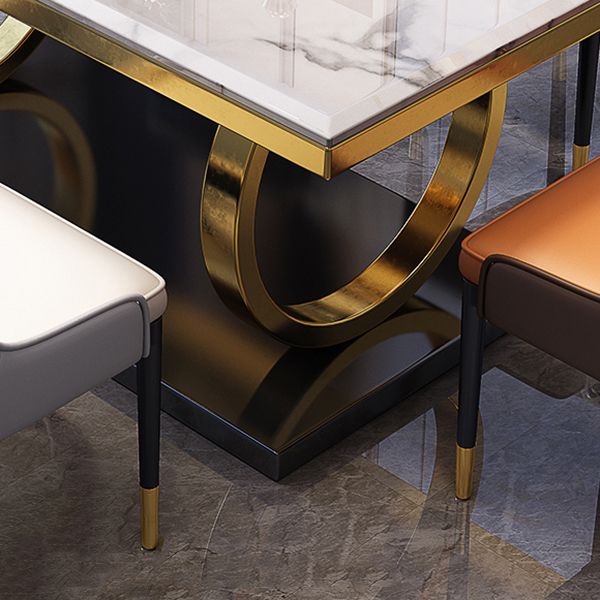 1/3/5/7 Piece Faux Marble Top Rectangle Dining Room Furniture Set