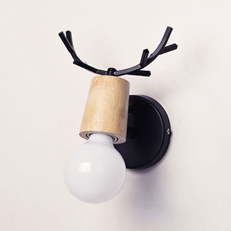 Industrial Wooden Vanity Light Creative Wall Light Sconce for Bathroom