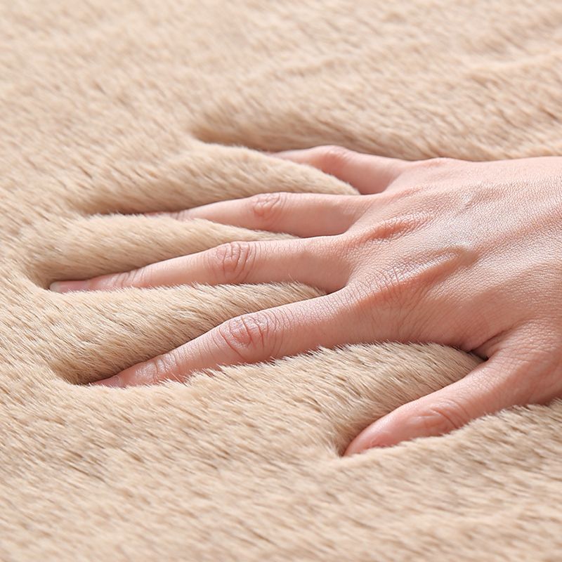 Apricot Casual Teppich Polyester Minderer Farbe Teppich Nicht-Rutsch-Backing Teppich für Wohnkultur