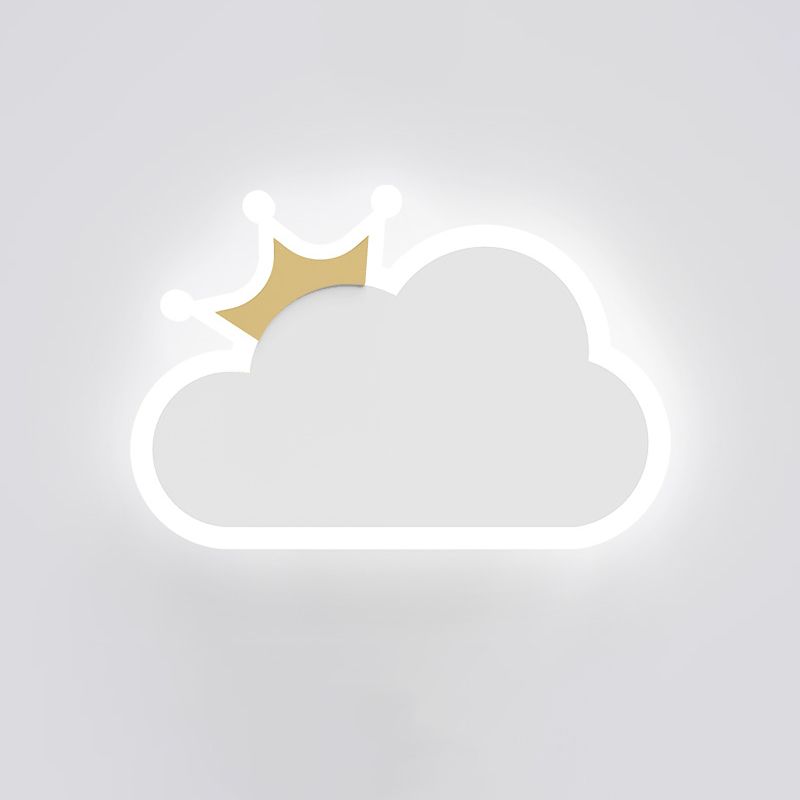 Speciale a parete a LED semplice macaron forma nuvola di supporto a parete in metallo lampada