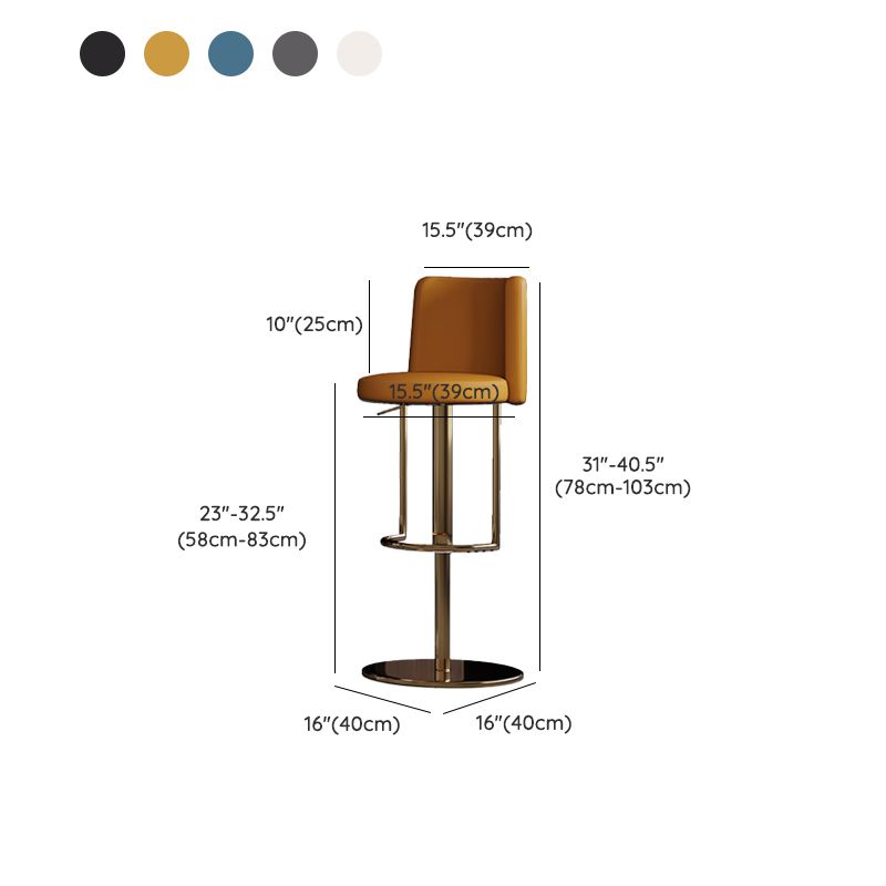 Industrial Adjustable Bar Stool Low Back Counter Bar Stool for Kitchen