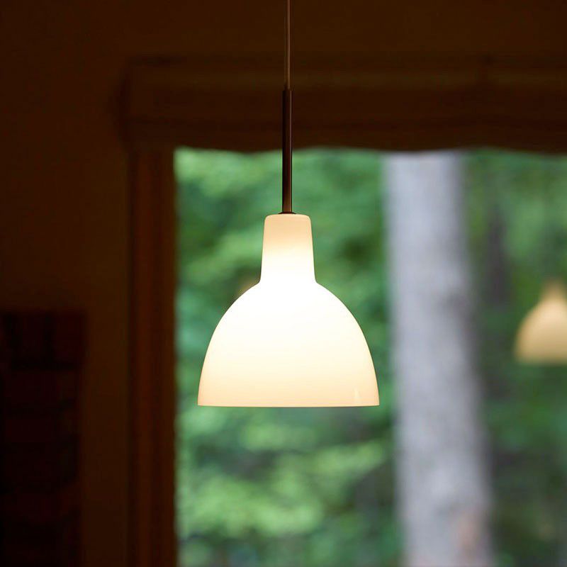 Wit 1 lichte bel hanger lamp Moderne minimalistische glashangende lamp keukengootsteen