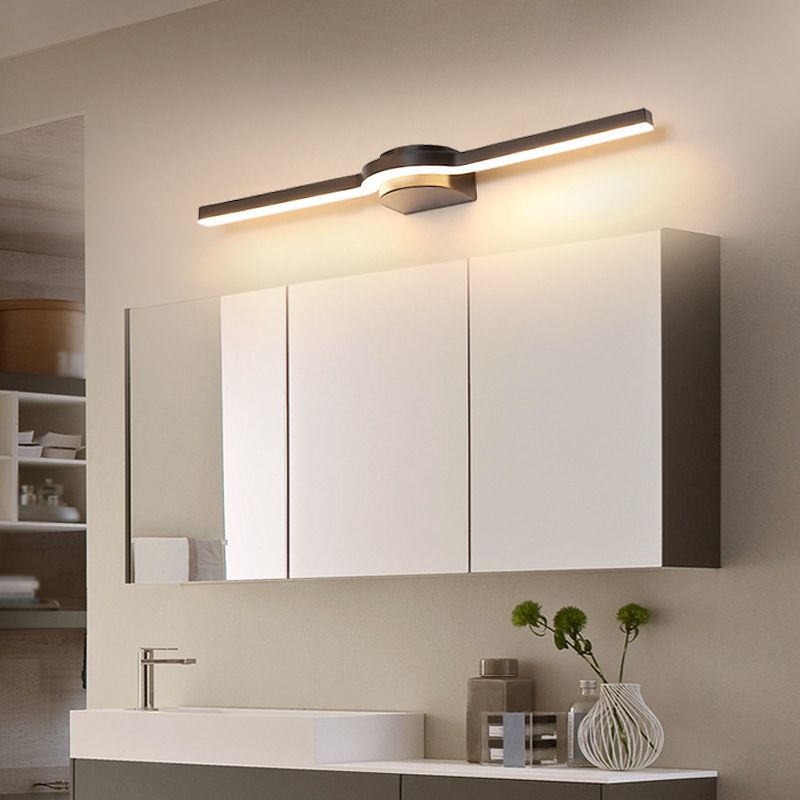 Metal Thin Vanity Wall Sconce Modern Style 1 Light Vanity Lighting Fixtures