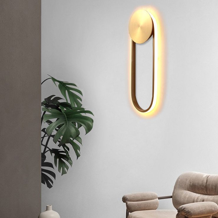 Geometric Line Design Minimalism LED Wall Lamp Post-modern Style Metal U-Shaped Sconce Lights