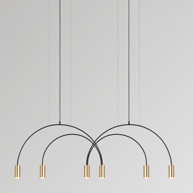 Moderner Stilzylinder hängende Anhänger Lichter Metall 6 Licht Anhänger Beleuchtungskarten