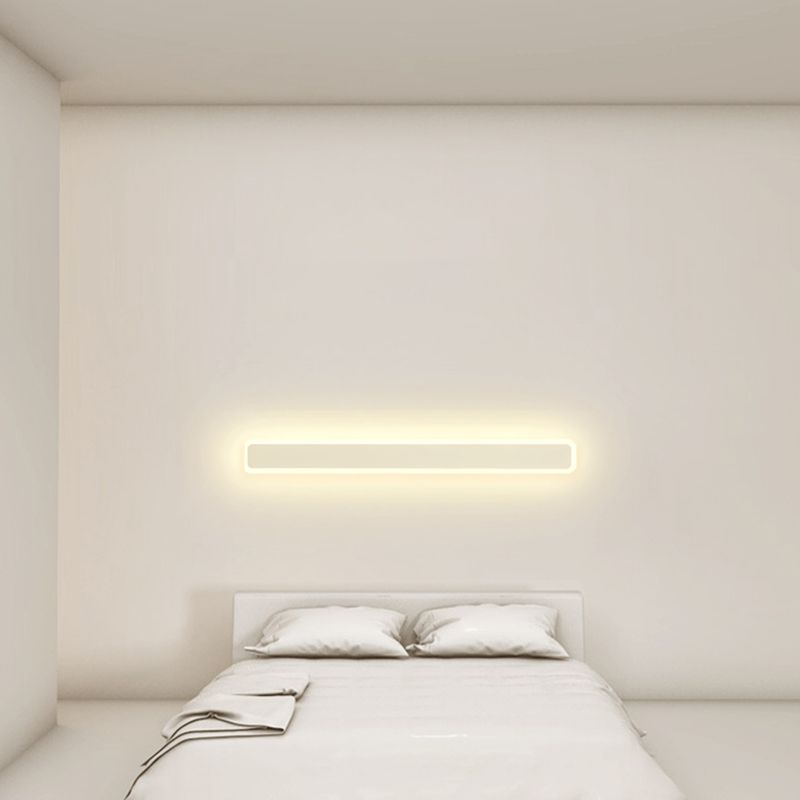 Modern Style Rectangle Shape Wall Sconce Acrylic 1 Light Sconces for Bedroom