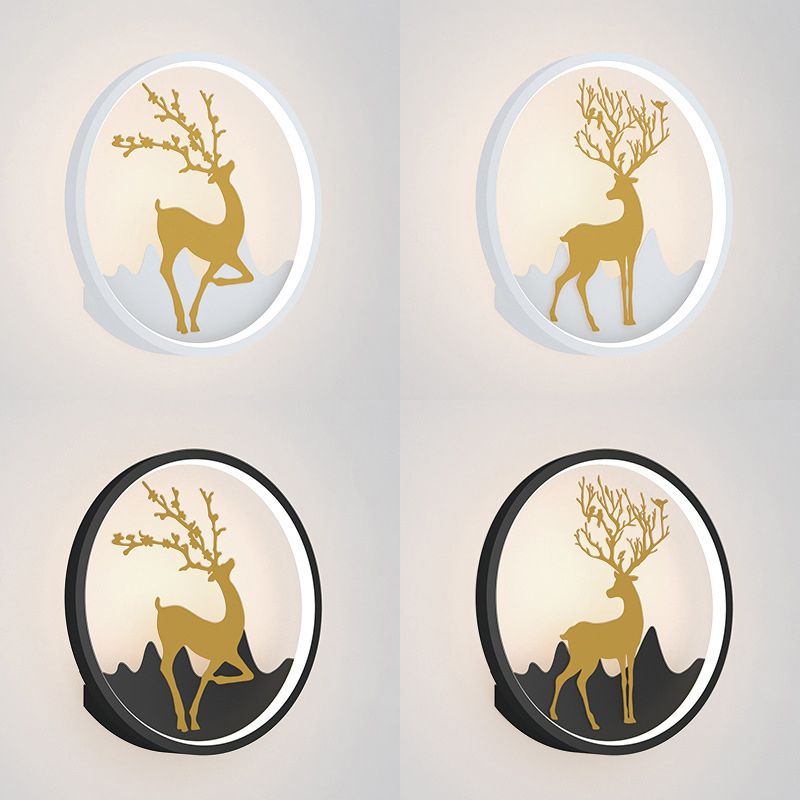 Circle Alluminio Light Minimalismo Minalismo a 1 luci a parete LED per camera da letto