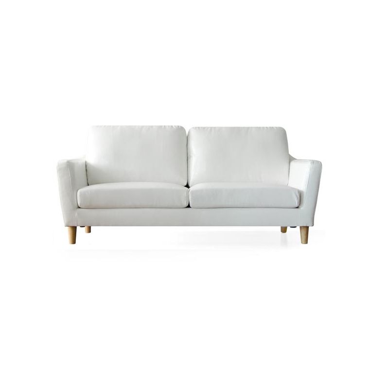 Mid-century Faux Leather Sofa 33.46" Wide Sofa for Living Room