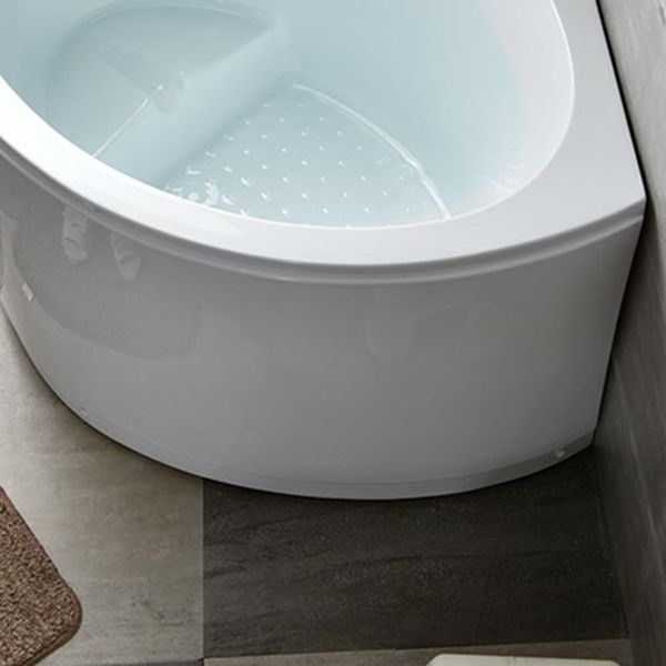 Freestanding Soaking Corner Bathtub Contemporary Acrylic-Fiberglass Bathtub with Seat