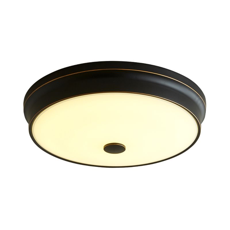 Éclairage encastré à LED ombré classique, luminaire encastré en verre opale en noir pour couloir