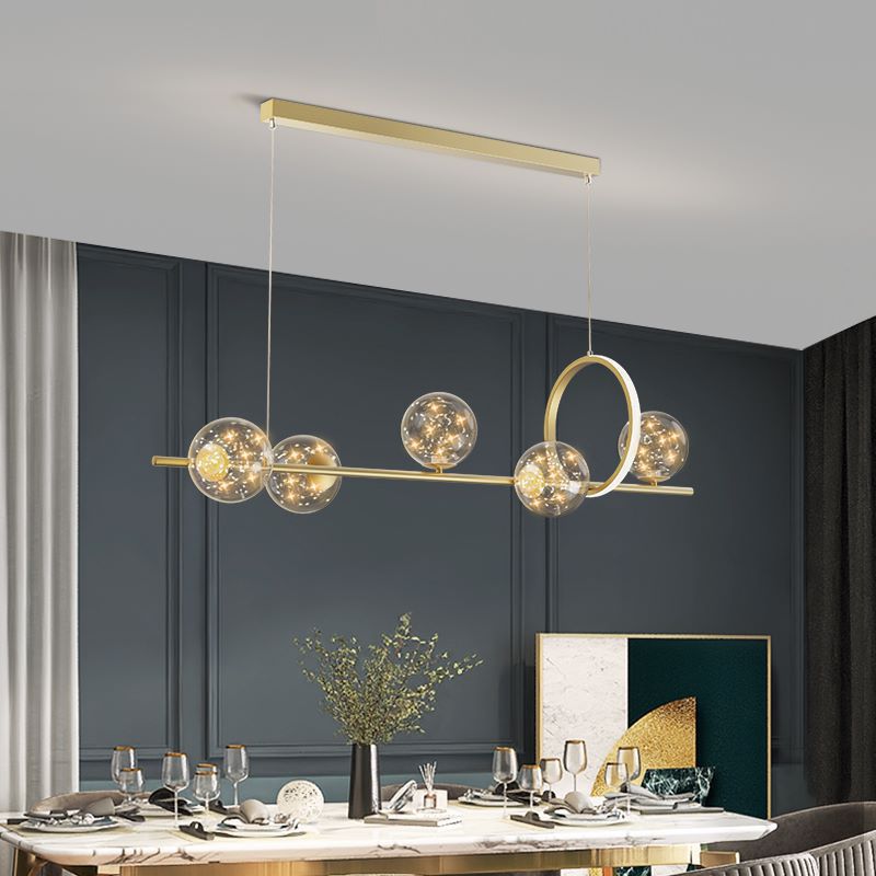 Sphere Anhänger Kronleuchter moderner Glas Island Kronleuchter für Esszimmer