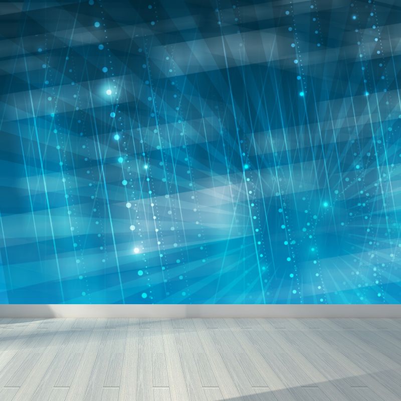 Illustration Style Abstract Mural Decal for Girls Bedroom, Dark Color, Custom Printed