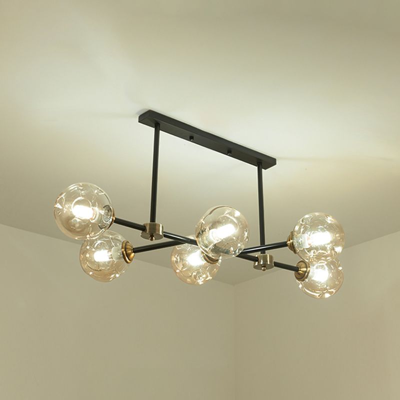 6-Light Contemporary Pendant Lights Global Glass Pendant Lighting Fixtures