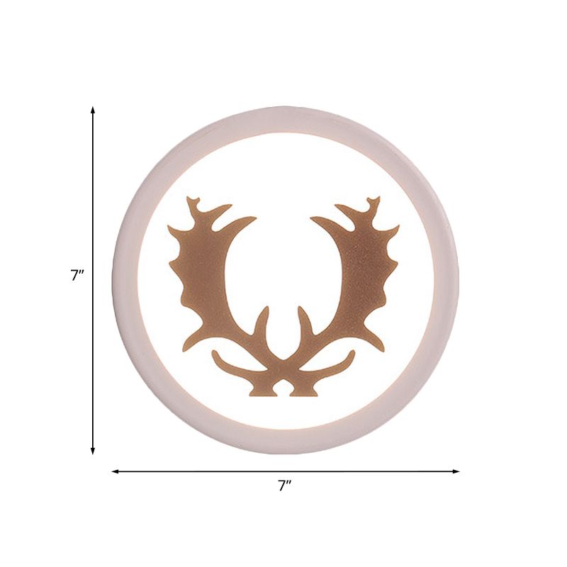 Corne nordique Corne de cerf / tête murale luminaire acrylique LED MUR LED Éclairage en blanc