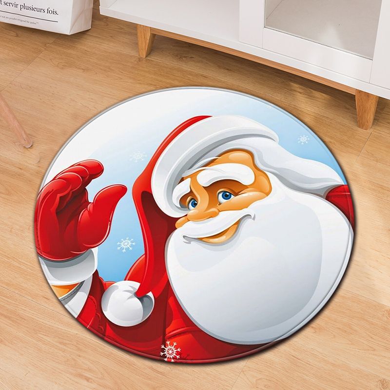 Green Minimalist Rug Polyester Graphic Rug Non-Slip Backing Rug for Home Decor