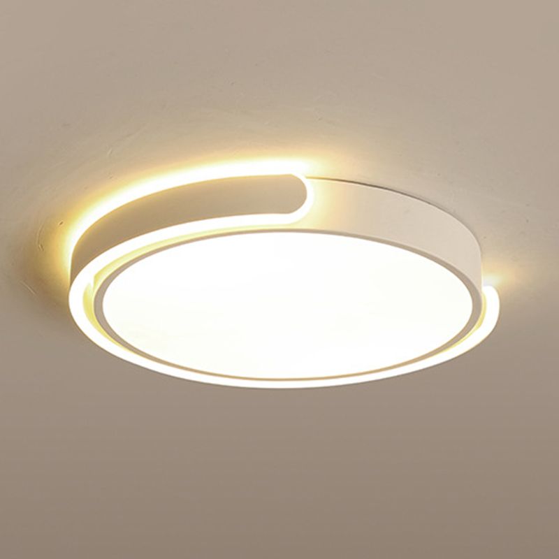 Moderne Stijl Metalen Led Flush Mount Plafond Lamp Fixtures Ronde 1-Light Led Flush Light