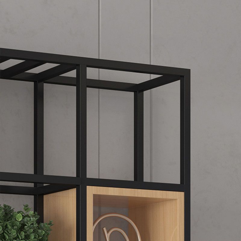 Geometric Shelf Bookcase Contemporary Metal Bookcase for Office