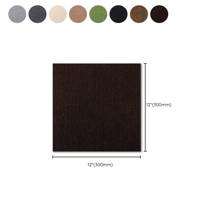 Carpet Tile Fade Resistant Non-Skid Solid Color Self-Stick Carpet Tiles Living Room