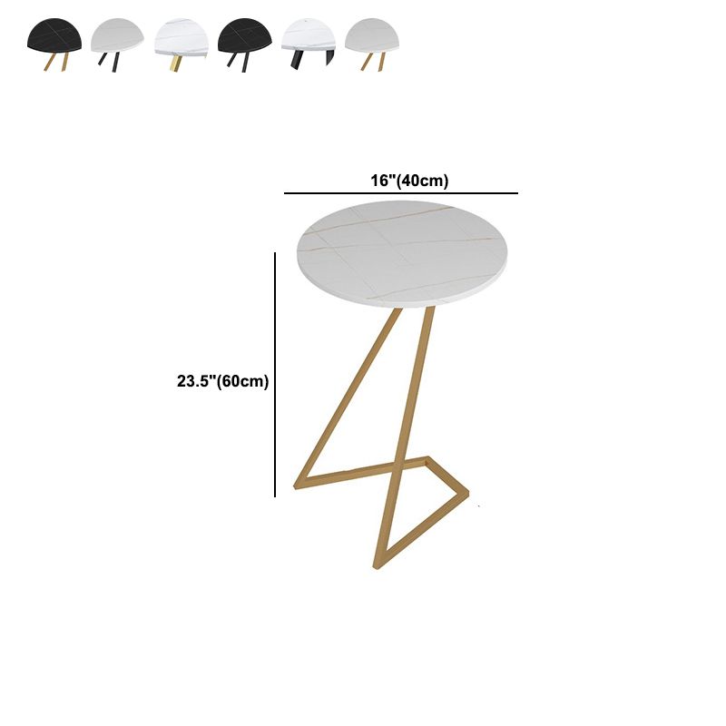 Contemporary Frame End Table Round Side End Table for Living Room