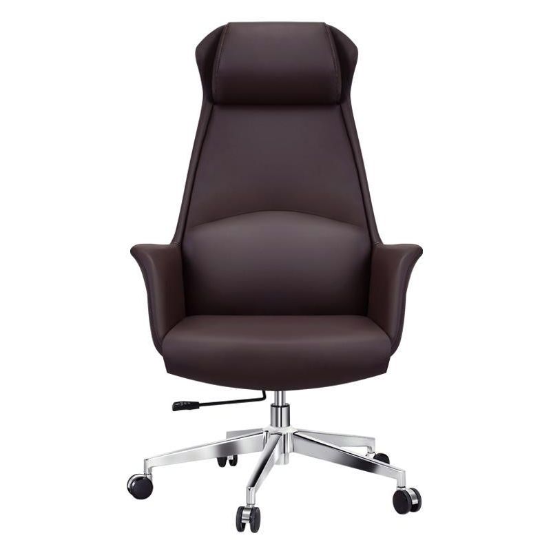 Faux Leather Executive Chair High Back Adjustable Swivel Office Chair