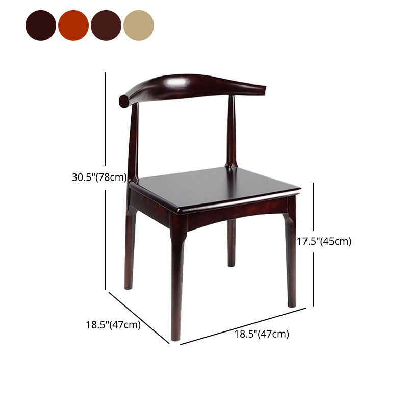 Matte Finish Dining Chair Modern Style Rubberwood Open Side Chair