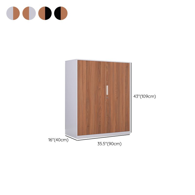 Industrial File Cabinet Adjustable Storage Shelves Wood Fireproof Cabinet