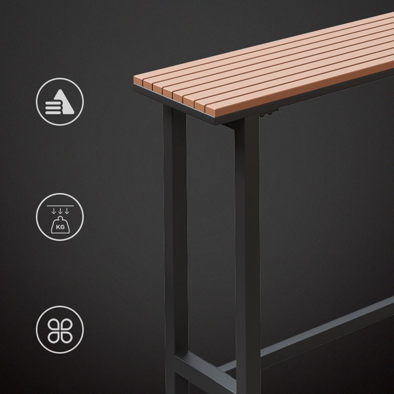 Balcony Rectangle Modern Pub Bar Table Footrest Trestle Wood Bar/Dinette Table