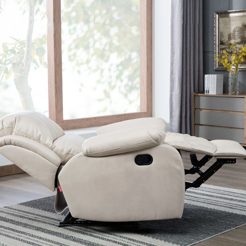 Faux Leather Standard Recliner Adjustable Recliner Chair with Lumbar Support