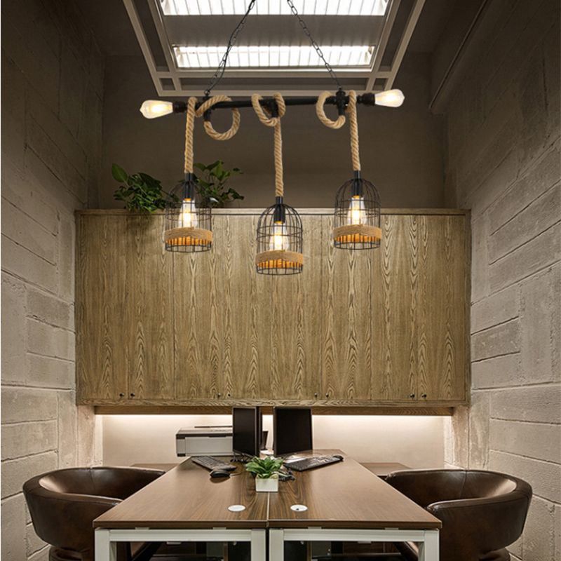 Industrial Island Light Minimalist Hanging Lighting Fixture for Dining Room
