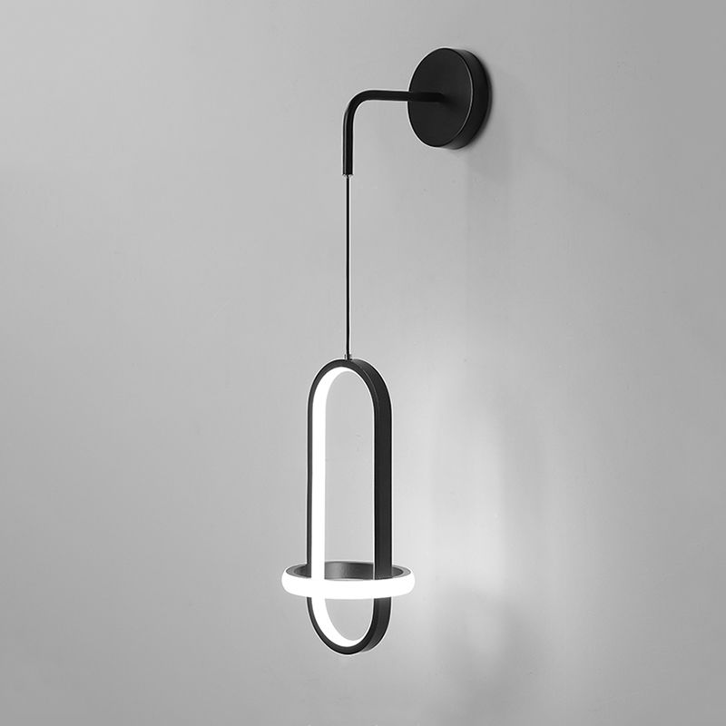 Metal Geometric Wall Light Fixture Minimalist-Style LED Wall Mounted Light Fixture