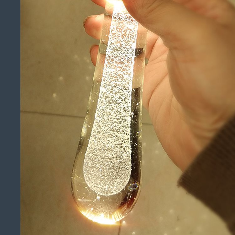 Aluminium LED hanglamp in moderne luxe stijl kristal traanhanglamp voor slaapkamer