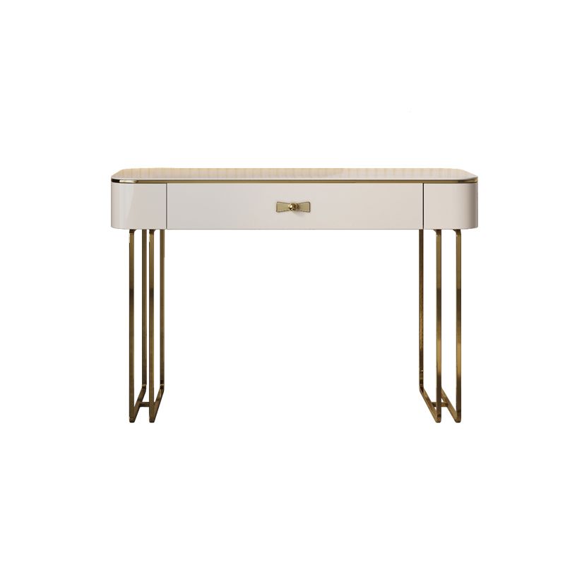 Glam Makeup Vanity Desk Table Slate Top Dressing Table with Drawer