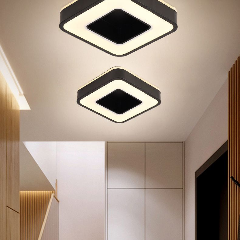 2" Height Hollow Design LED Ceiling Light Modern Style Flush Mount Lighting Fixture for Office Business Room