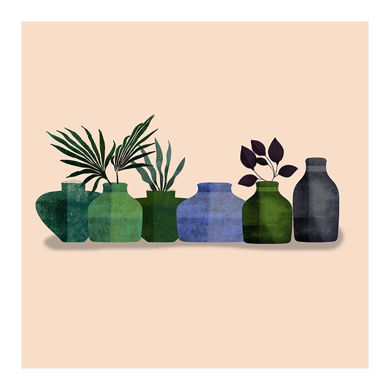 Illustration Stain Resistant Wallpaper Tropical Plant Living Room Wall Mural