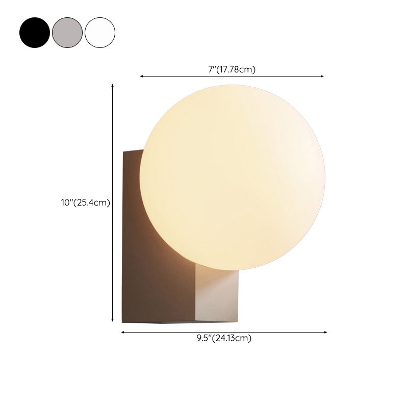 Simple Shape Wall Light Fixture Glass Shade Wall Light Fixtures